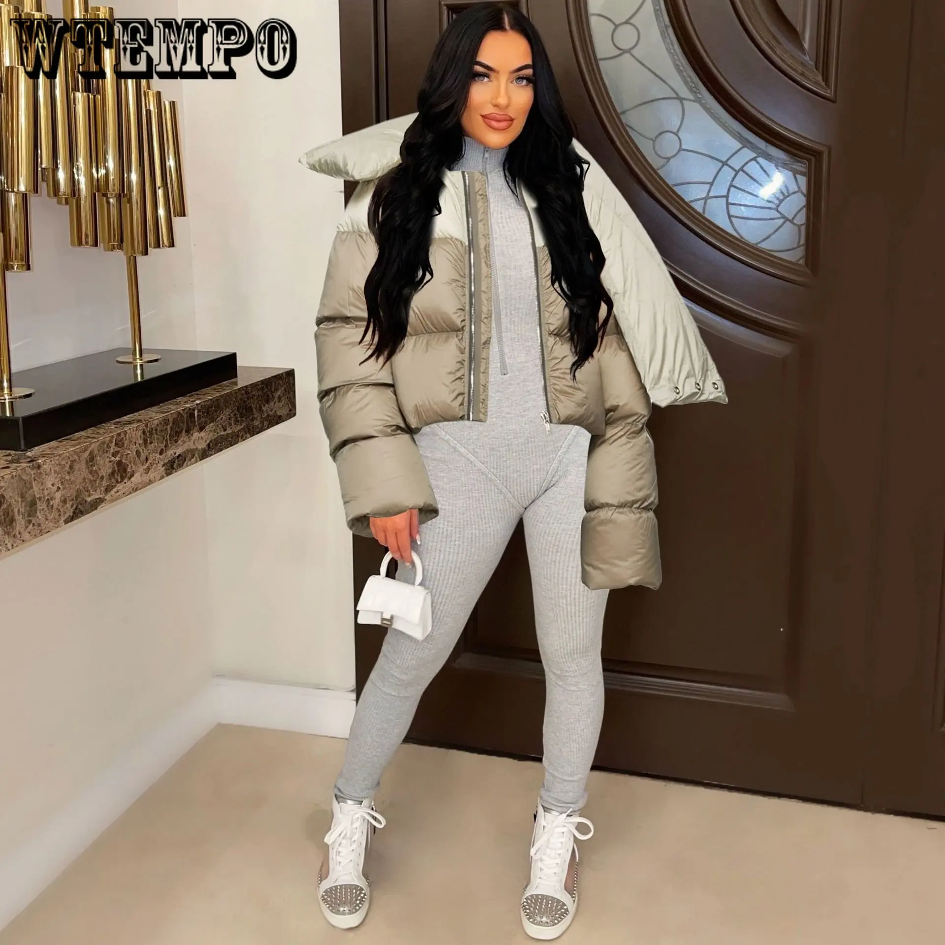 WTEMPO однотонные короткие пальто на молнии с высоким воротником и шарфом дизайнерская хлопковая куртка Новая повседневная теплая зимняя оде...
WTEMPO однотонные короткие пальто на молнии с высоким воротником и шарфом дизайнерская хлопковая куртка Новая повседневная теплая зимняя оде...