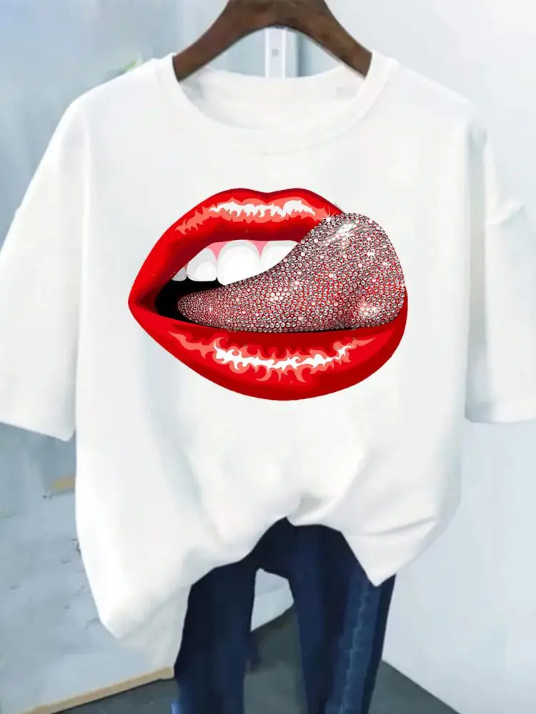 Short Sleeve Women Clothing Print Graphic Tee Summer Fashion Lip Lovely Trend Style Watercolor Clothes T Female Casual T-shirts
Short Sleeve Women Clothing Print Graphic Tee Summer Fashion Lip Lovely Trend Style Watercolor Clothes T Female Casual T-shirts