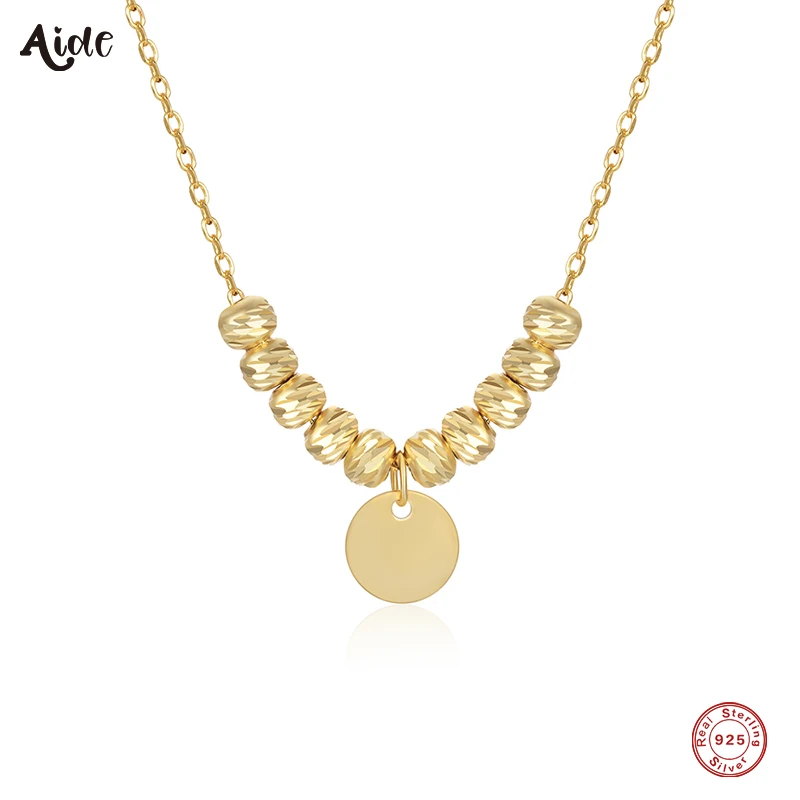 Aide 925 Sterling Silver 10pcs Bead Disc Ladies Clavicle Necklace Bracelet For Women 18k Gold Necklace Fine Jewelry Party Gift
Aide 925 Sterling Silver 10pcs Bead Disc Ladies Clavicle Necklace Bracelet For Women 18k Gold Necklace Fine Jewelry Party Gift