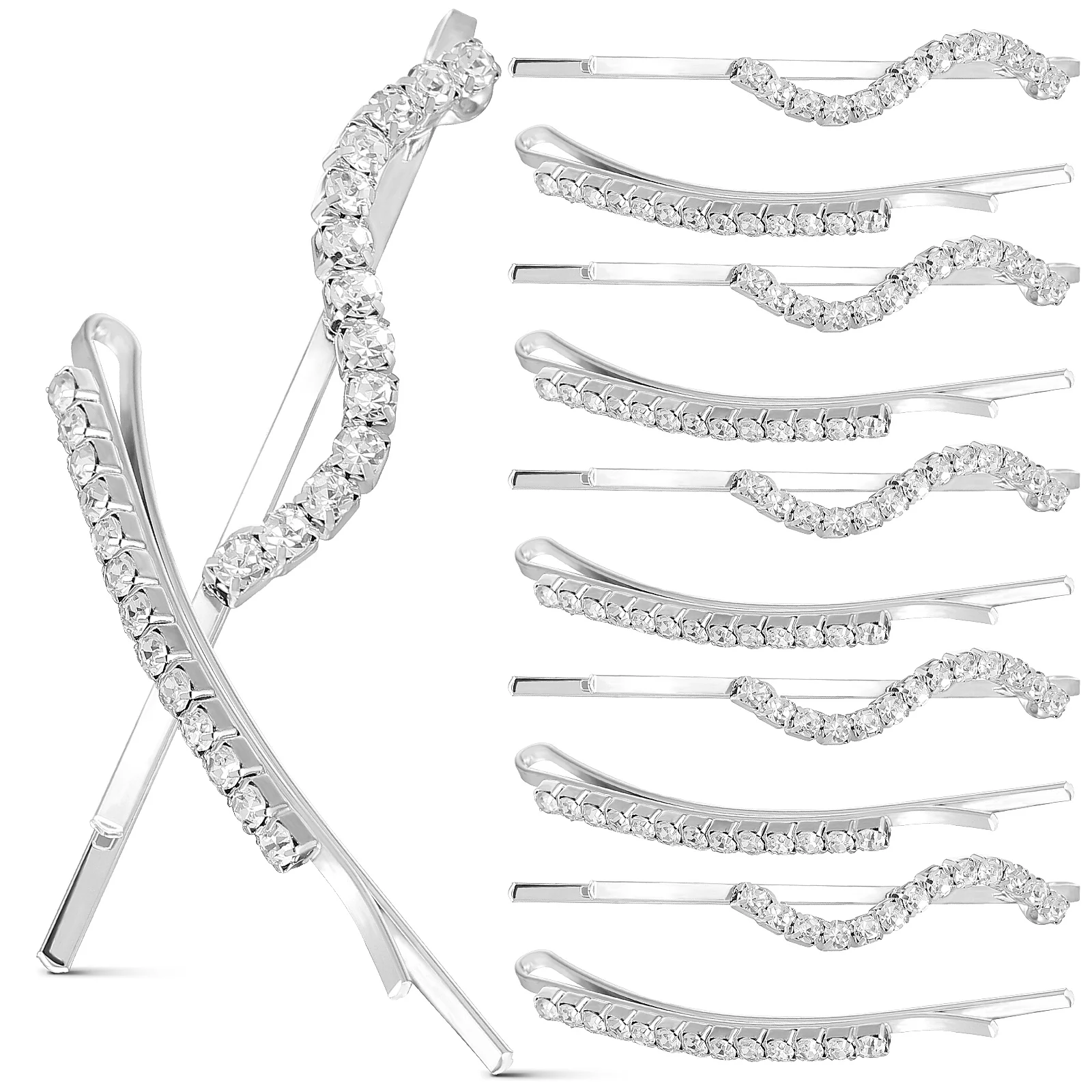 12 Pcs Rhinestones Bobby Hair Pins Delicate Single Row Rhinestone Decorative Hair Clips Barrettes for Women and Girls
12 Pcs Rhinestones Bobby Hair Pins Delicate Single Row Rhinestone Decorative Hair Clips Barrettes for Women and Girls