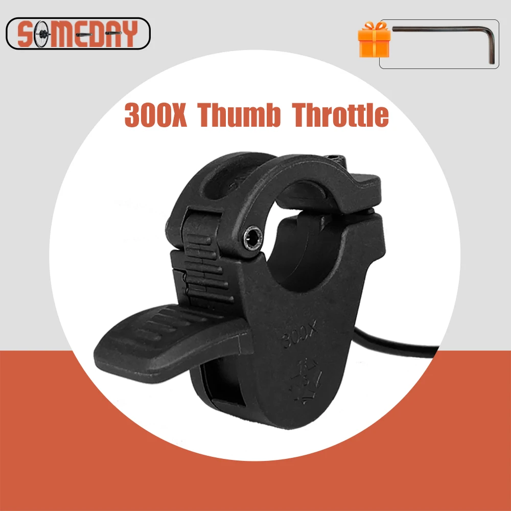 

Ebike Thumb Throttle WUXING 300X fit Left/Right Hand Finger Throttle for 12V 24V 36V 48V 72V Electric Bicycle Accelerator