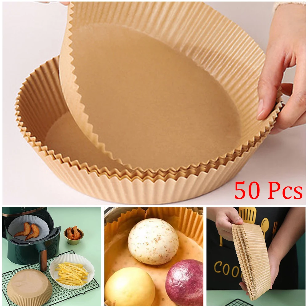 50PCS Air Fryer Paper Liner Non-Stick Steamer Pads Mat Steamer Round Paper Non-Stick Baking Mats Kitchen Accessories
50PCS Air Fryer Paper Liner Non-Stick Steamer Pads Mat Steamer Round Paper Non-Stick Baking Mats Kitchen Accessories