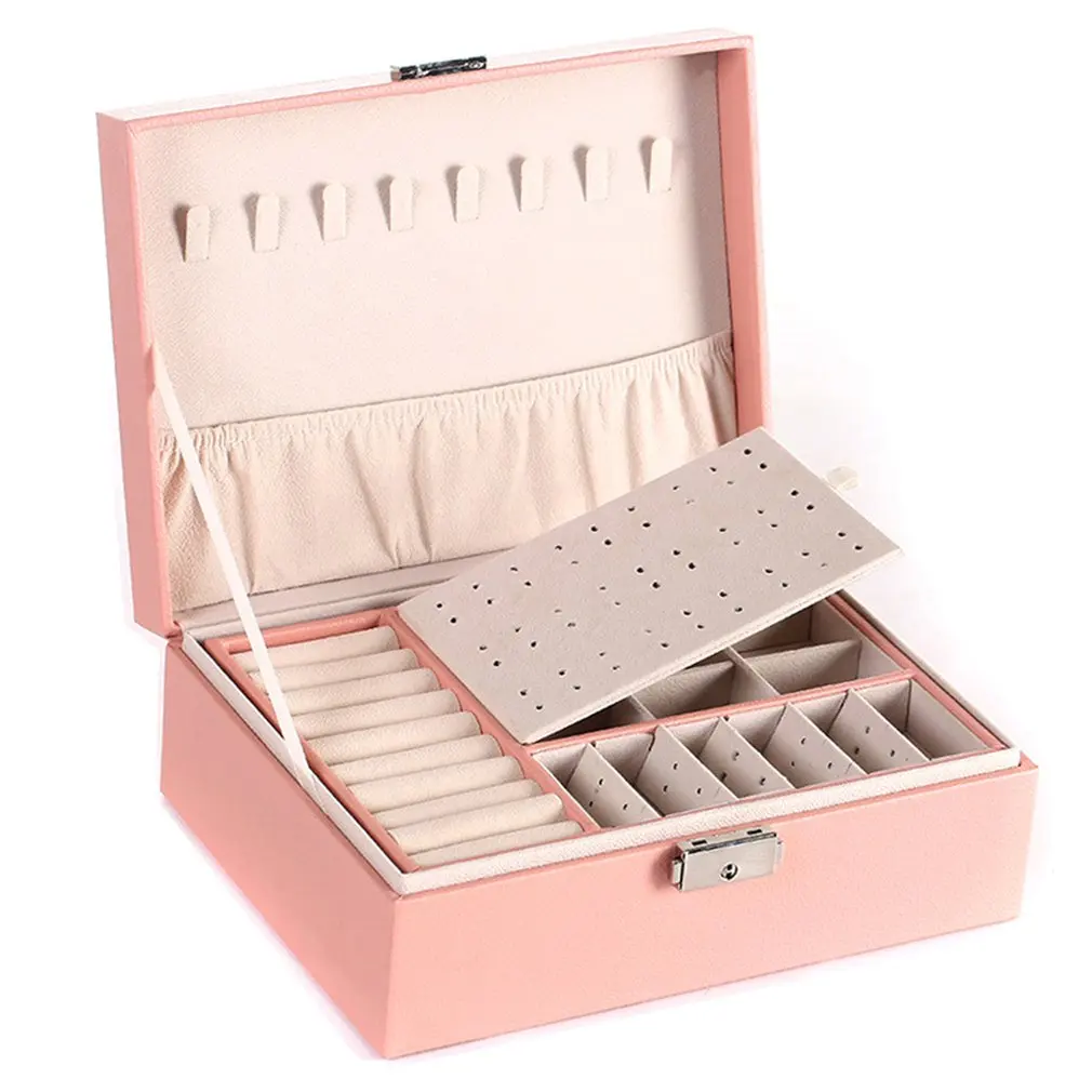 Household Double-deck Pu Leather Box Delicate Jewelry Ring Display Multifunctional Jewelry Storage Box
Household Double-deck Pu Leather Box Delicate Jewelry Ring Display Multifunctional Jewelry Storage Box