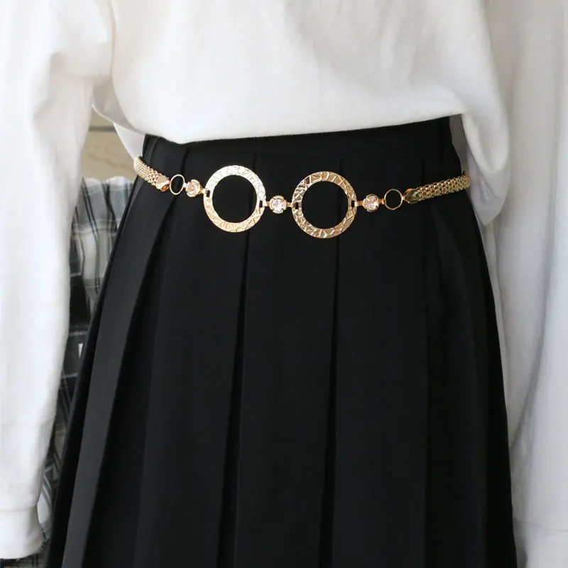 43'' Casual Versatile Style Women's Waist Chain Belts Golden Silver 2 Color Design With Shiny Rhinestones
43'' Casual Versatile Style Women's Waist Chain Belts Golden Silver 2 Color Design With Shiny Rhinestones