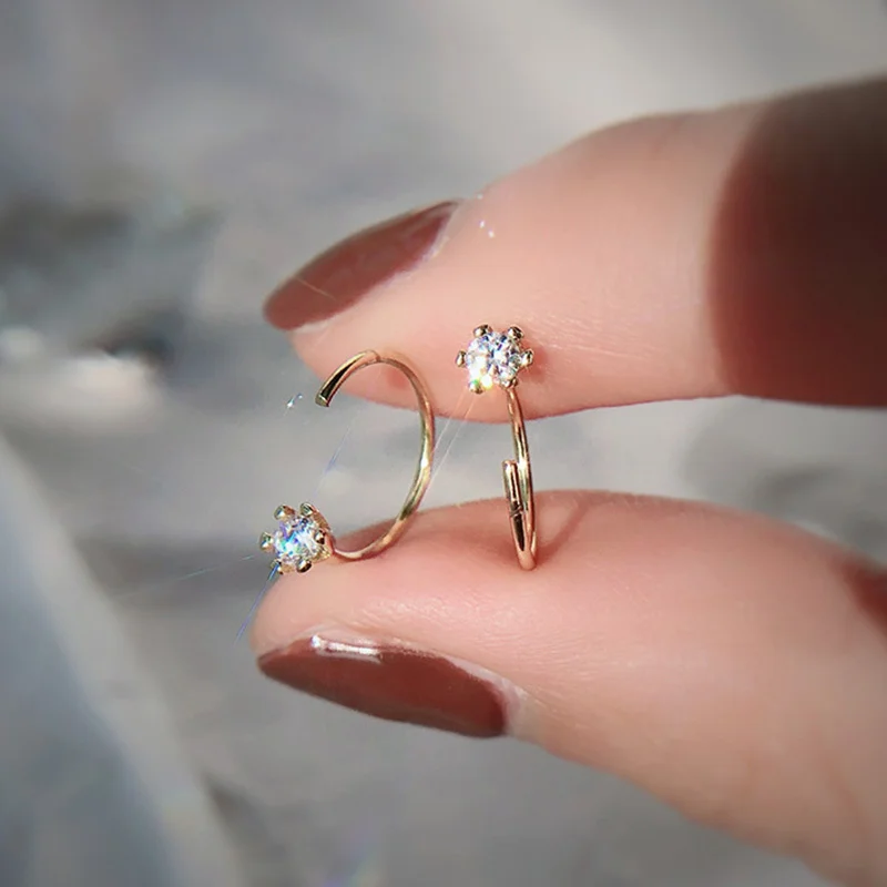 Simple Round Crystal Zircon Stud Earrings For Woman Fashion Korea Charming Wedding Party Gift Jewelry Accessories
Simple Round Crystal Zircon Stud Earrings For Woman Fashion Korea Charming Wedding Party Gift Jewelry Accessories