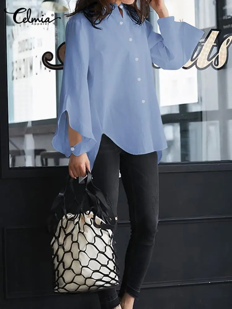 Женские осенние блузки Celmia 2022, модные рубашки с длинным Расклешенным рукавом, повседневные свободные однотонные топы на пуговицах, женские ...
Женские осенние блузки Celmia 2022, модные рубашки с длинным Расклешенным рукавом, повседневные свободные однотонные топы на пуговицах, женские ...