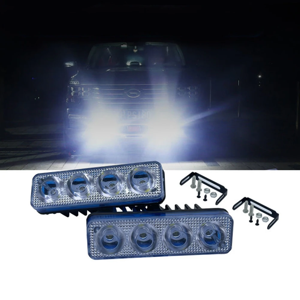 2X Universal 4 LED Super White High Power Car DRL Daytime Running Lights Strobe Fog Lamps Turn Signal Light
2X Universal 4 LED Super White High Power Car DRL Daytime Running Lights Strobe Fog Lamps Turn Signal Light