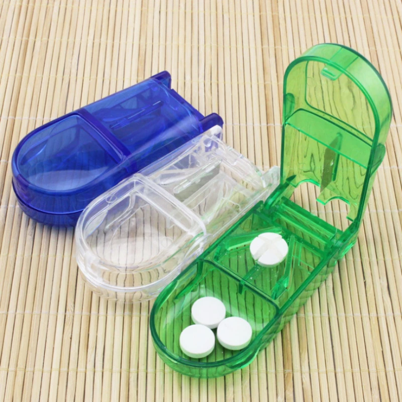 

Pill Caplets Medicine Dose Tablet Cutter Splitter Divide Compartment Storage Box Compartment Storage Box Portable Home Medicine