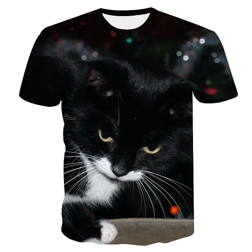 3D Black Cat Printed T Shirt Men/Women Summer Funny Short Sleeve Tops Casual O-Neck Animal Tee Shirt Graphic Streetwear Tshirt
3D Black Cat Printed T Shirt Men/Women Summer Funny Short Sleeve Tops Casual O-Neck Animal Tee Shirt Graphic Streetwear Tshirt