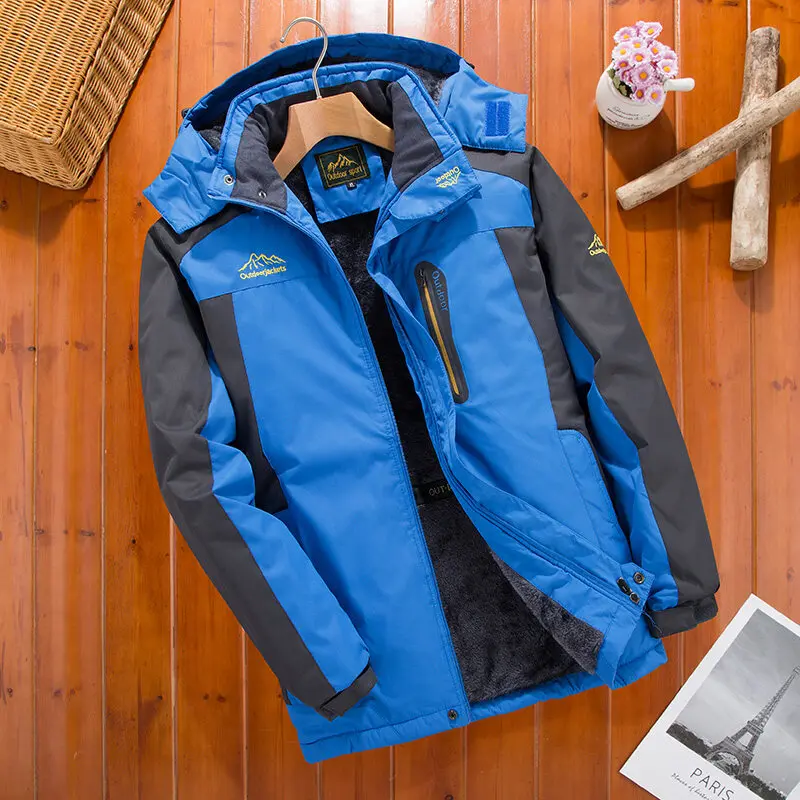 Outdoor Stormsuit Men's Jackets Mens Large Plush Thickened Mountaineering Suit Winter Windproof Waterproof Warm Cotton Coat 2022
Outdoor Stormsuit Men's Jackets Mens Large Plush Thickened Mountaineering Suit Winter Windproof Waterproof Warm Cotton Coat 2022