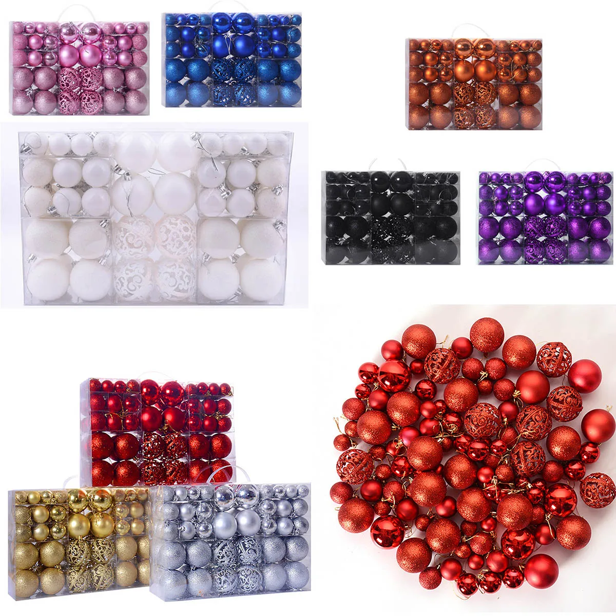 100pcs Christmas Ball Ornaments Shatterproof Xmas Ball Baubles For Christmas Tree Hanging Pendant Home New Year Party Decorative
100pcs Christmas Ball Ornaments Shatterproof Xmas Ball Baubles For Christmas Tree Hanging Pendant Home New Year Party Decorative