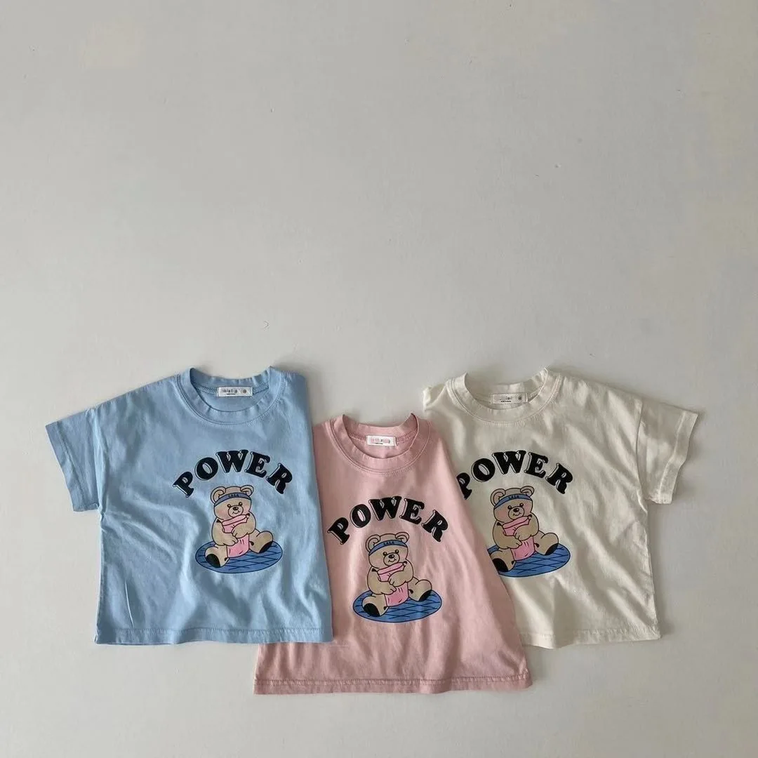 Newborn Baby Boy Cartoon Bear Short Sleeves Tops Casual Toddler Girl Cotton T-shirt Thin Kid Tees Children Unisex Simple Shirt
Newborn Baby Boy Cartoon Bear Short Sleeves Tops Casual Toddler Girl Cotton T-shirt Thin Kid Tees Children Unisex Simple Shirt