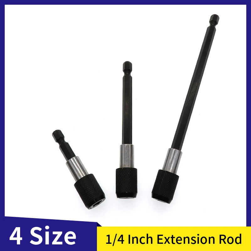 60-300mm Extension Screwdriver Drill Bit Holder, 1/4 Inch Magnetic Hex Extension Chuck Adapter for Screws, Nuts, Drill Bit Set
60-300mm Extension Screwdriver Drill Bit Holder, 1/4 Inch Magnetic Hex Extension Chuck Adapter for Screws, Nuts, Drill Bit Set
