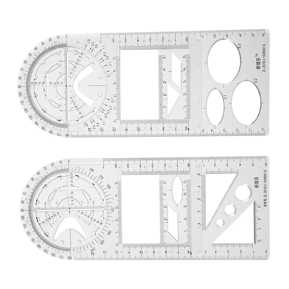 2Pcs Students Drawing Rulers Multi-functional Students Drawing Rulers Creative Drawing Templates for School Student
2Pcs Students Drawing Rulers Multi-functional Students Drawing Rulers Creative Drawing Templates for School Student