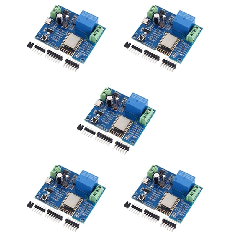 5X WIFI Relay Controller Module, DC 5V 8V-80V ESP8266 Wireless Controller Module ESP-12F For IOT Smart Home APP
5X WIFI Relay Controller Module, DC 5V 8V-80V ESP8266 Wireless Controller Module ESP-12F For IOT Smart Home APP