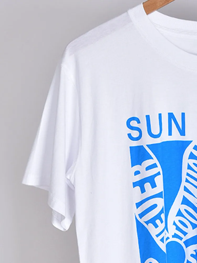 2022 Spring New Women Blue Letters Print White Cotton T Shirt O-Neck Short Sleeve Ladies All-Match Tee Tops
2022 Spring New Women Blue Letters Print White Cotton T Shirt O-Neck Short Sleeve Ladies All-Match Tee Tops