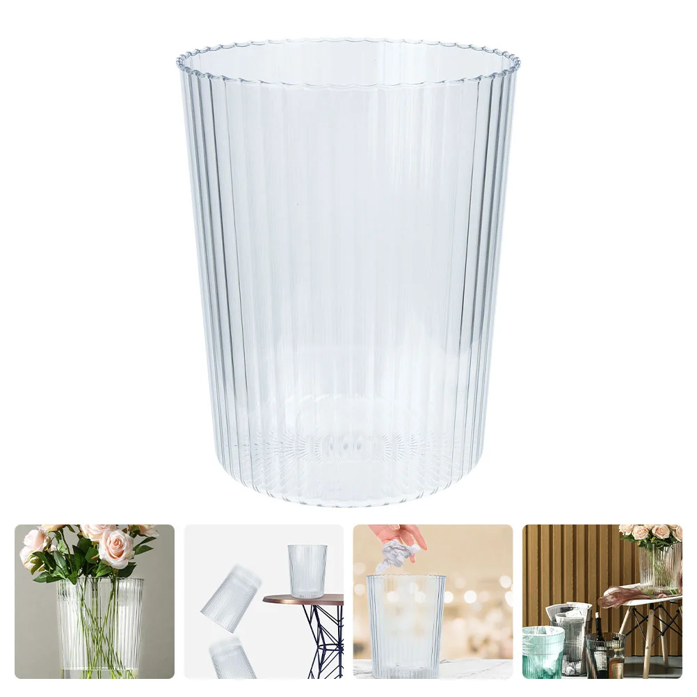 Can Trash Clear Wastebasket Garbage Flower Vase Basket Bin Container Bathroom Tall Transparent Planter Small Waste Round Rubbish
Can Trash Clear Wastebasket Garbage Flower Vase Basket Bin Container Bathroom Tall Transparent Planter Small Waste Round Rubbish