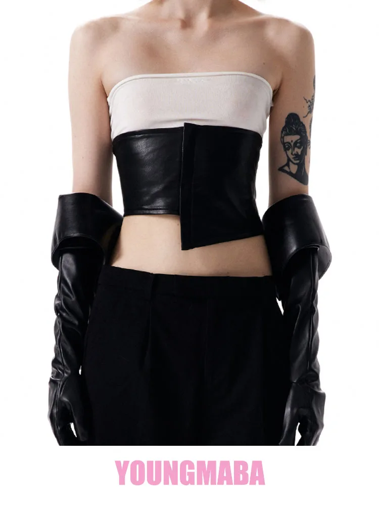 Асимметричный пояс, черный, белый цвет, соответствующий сексуальный Y2K топ-труба, уличная одежда
Асимметричный пояс, черный, белый цвет, соответствующий сексуальный Y2K топ-труба, уличная одежда