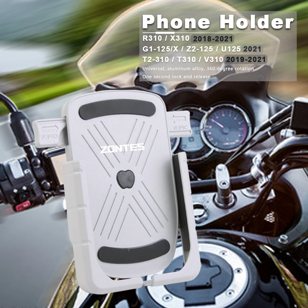 Motorcycle Phone Holder Aluminum For Zontes G1-125X R310 T2-310 T310 U1-125 U125 V310 Z2-125 2018 2019 2020 2021 Cellphone Stand
Motorcycle Phone Holder Aluminum For Zontes G1-125X R310 T2-310 T310 U1-125 U125 V310 Z2-125 2018 2019 2020 2021 Cellphone Stand