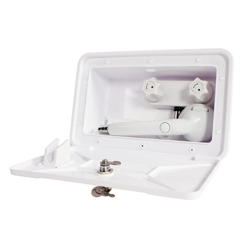 Easy Installation RV Shower Box with Lock Adjustable Water Volume Sprayer for RV Motorhome Trailer Boat
Easy Installation RV Shower Box with Lock Adjustable Water Volume Sprayer for RV Motorhome Trailer Boat