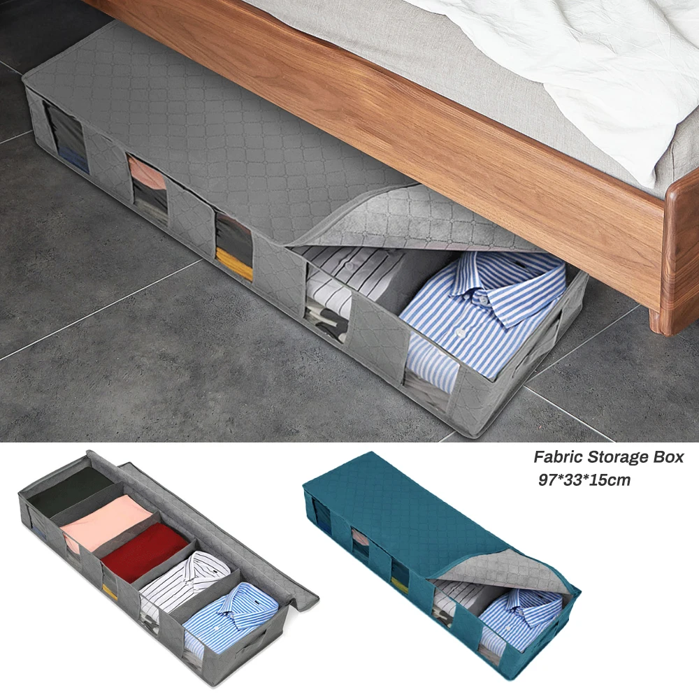 NonWoven Under Bed Storage Bag Quilt Blanket Clothes Storage Bin Box Divider Folding Closet Organizer Clothing Container Large
NonWoven Under Bed Storage Bag Quilt Blanket Clothes Storage Bin Box Divider Folding Closet Organizer Clothing Container Large