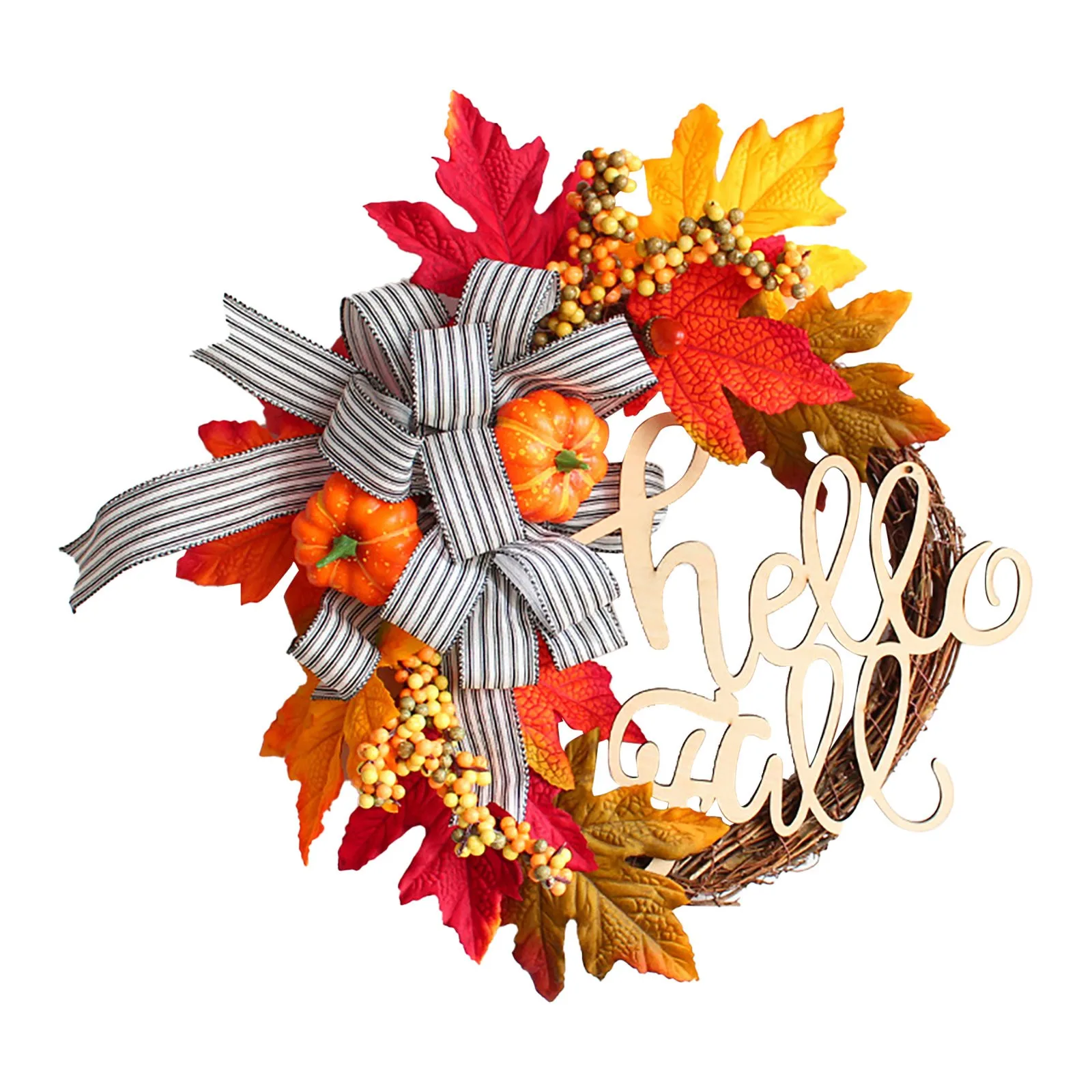 Fall Front Door Wreath With Metal Hanger Autumn Harvests Wreath Thanksgiving Bridal Wreath Spirea Winter for Front Door 24 Inch 
Fall Front Door Wreath With Metal Hanger Autumn Harvests Wreath Thanksgiving Bridal Wreath Spirea Winter for Front Door 24 Inch