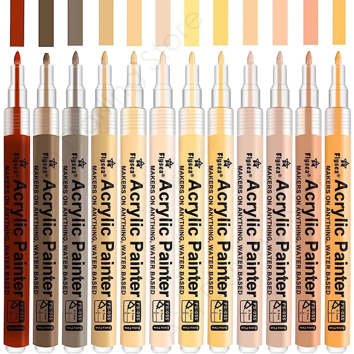 12 Pcs Skin Tone Markers, 0.7mm Extra Fine Tip Acrylic Skin Colors Paint Markers for Painting on Rocks, Tiles, Glass, Ceramic
12 Pcs Skin Tone Markers, 0.7mm Extra Fine Tip Acrylic Skin Colors Paint Markers for Painting on Rocks, Tiles, Glass, Ceramic