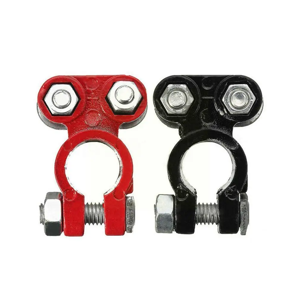 

1 Pair Automotive Car Boat Truck Battery Terminal Clamp Clip Head Aluminum-magnesium Pile Terminal Battery Alloy Connector Y9S3