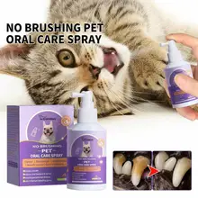50ml Pet Oral Cleaner Spray Dog Cat Teeth Clean Deodorant Prevent Calculus Remove Kitten Bad Breath Pet Supplies Dog Accessories