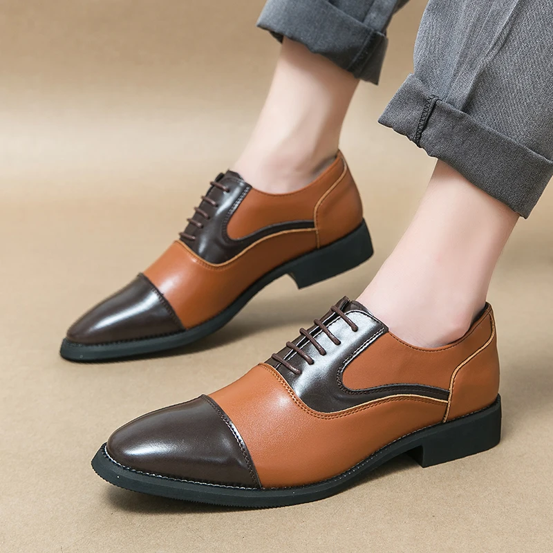 Mixed Colors Shoes for Men Basic Pointed Tip Lace-up Leather Shoes Comfortable Wedding Men's Leather Casual Shoes Big Size 38-46
Mixed Colors Shoes for Men Basic Pointed Tip Lace-up Leather Shoes Comfortable Wedding Men's Leather Casual Shoes Big Size 38-46