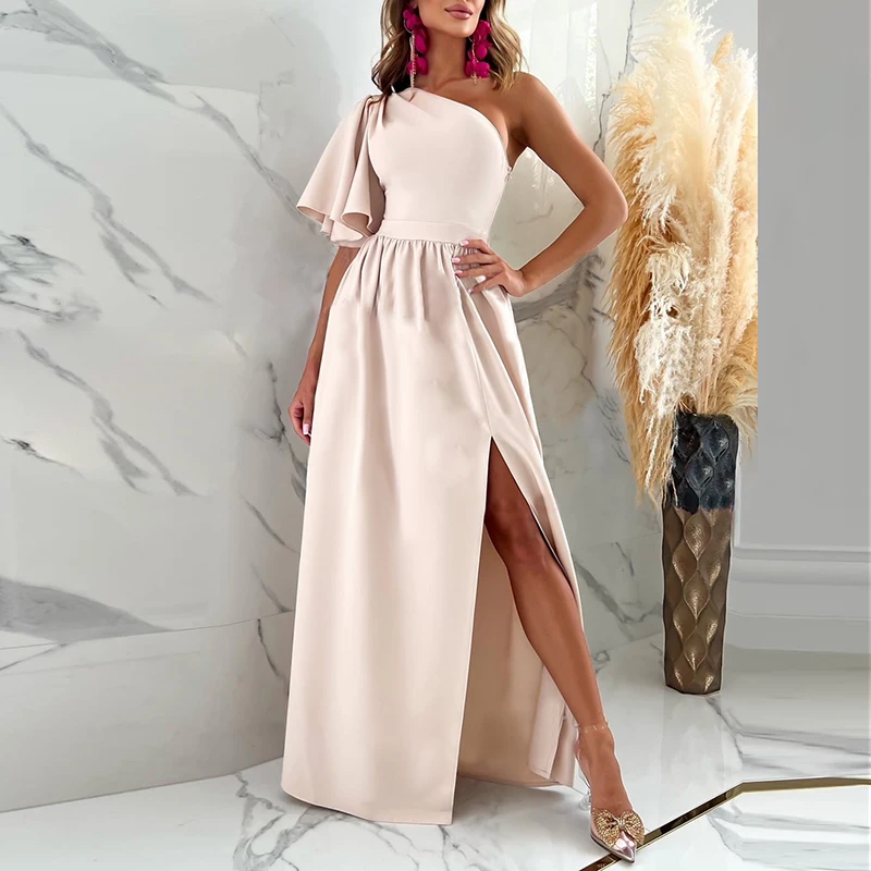 Sexy Off Shoulder High Waist Slit Long Dress Fashion Lady Diagonal Collar Backless Party Dress Casual Pleated Short Sleeve Dress
Sexy Off Shoulder High Waist Slit Long Dress Fashion Lady Diagonal Collar Backless Party Dress Casual Pleated Short Sleeve Dress