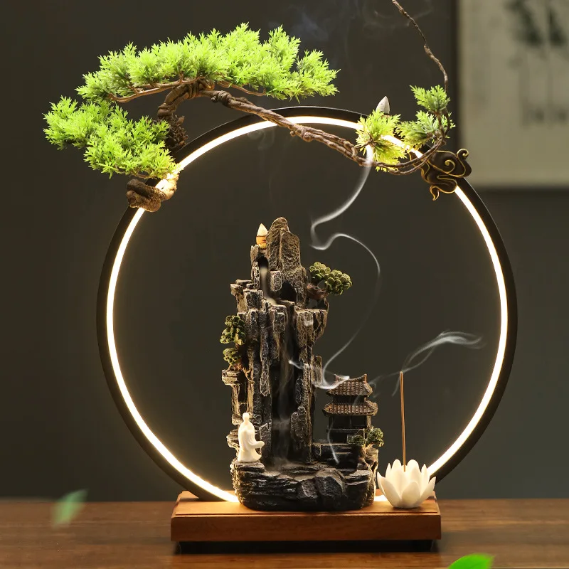 Figurine Backflow Incense Holder Smoke Fountain Stand Incense Burner Fragrance Adornos Para Sala Elegantes Vintage Room Decor
Figurine Backflow Incense Holder Smoke Fountain Stand Incense Burner Fragrance Adornos Para Sala Elegantes Vintage Room Decor