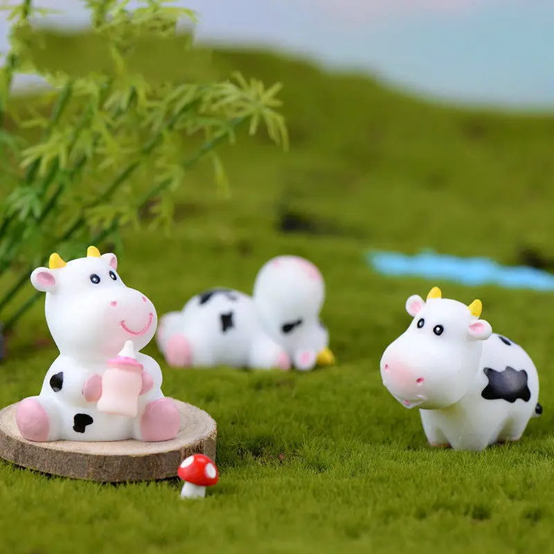 Mini Cows Figurines Micro Landscape Gardening Moss Bonsai Dollhouse Ornaments Home Desktop Decor Crafts Milk Cow Miniature Model
Mini Cows Figurines Micro Landscape Gardening Moss Bonsai Dollhouse Ornaments Home Desktop Decor Crafts Milk Cow Miniature Model