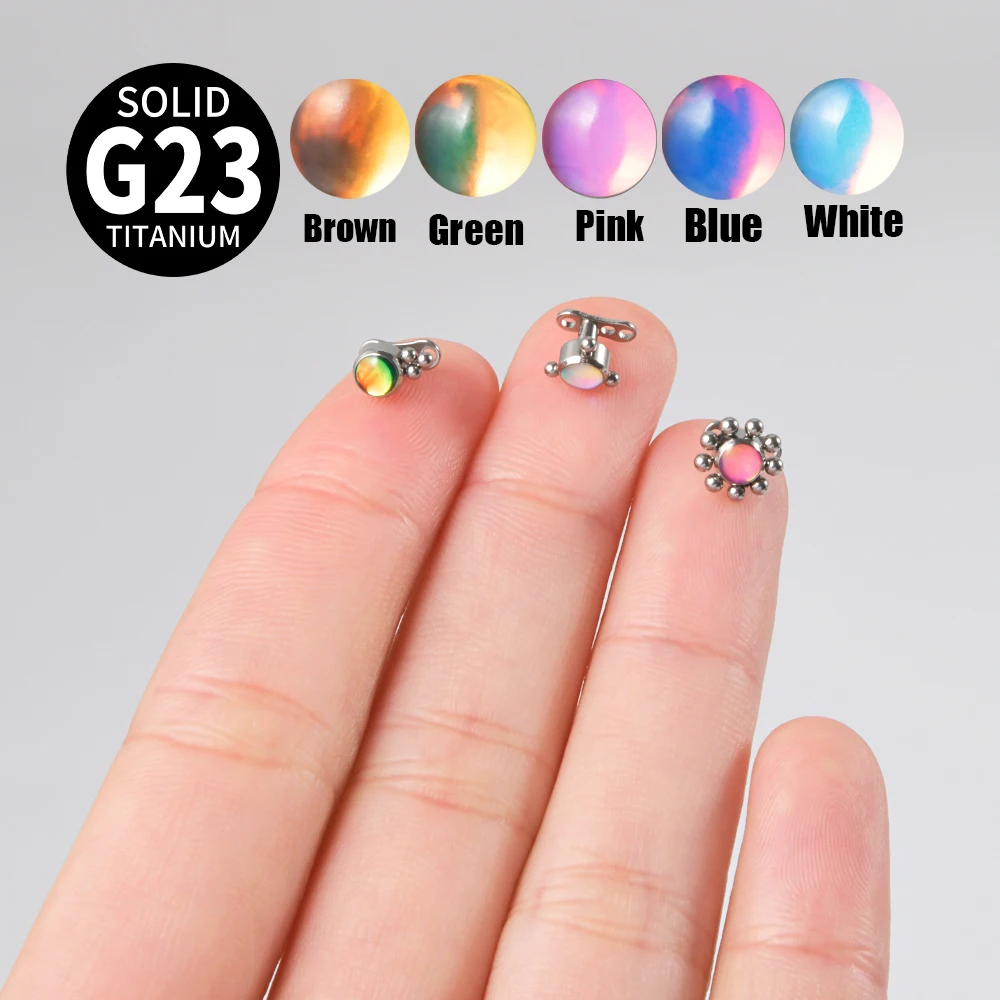 14G G23 Simple Titanium Dermal Anchor Flash Gem Micro Dermal Anchor Flower Small Bead Piercings Skin Diver Piercing Body Jewelry
14G G23 Simple Titanium Dermal Anchor Flash Gem Micro Dermal Anchor Flower Small Bead Piercings Skin Diver Piercing Body Jewelry