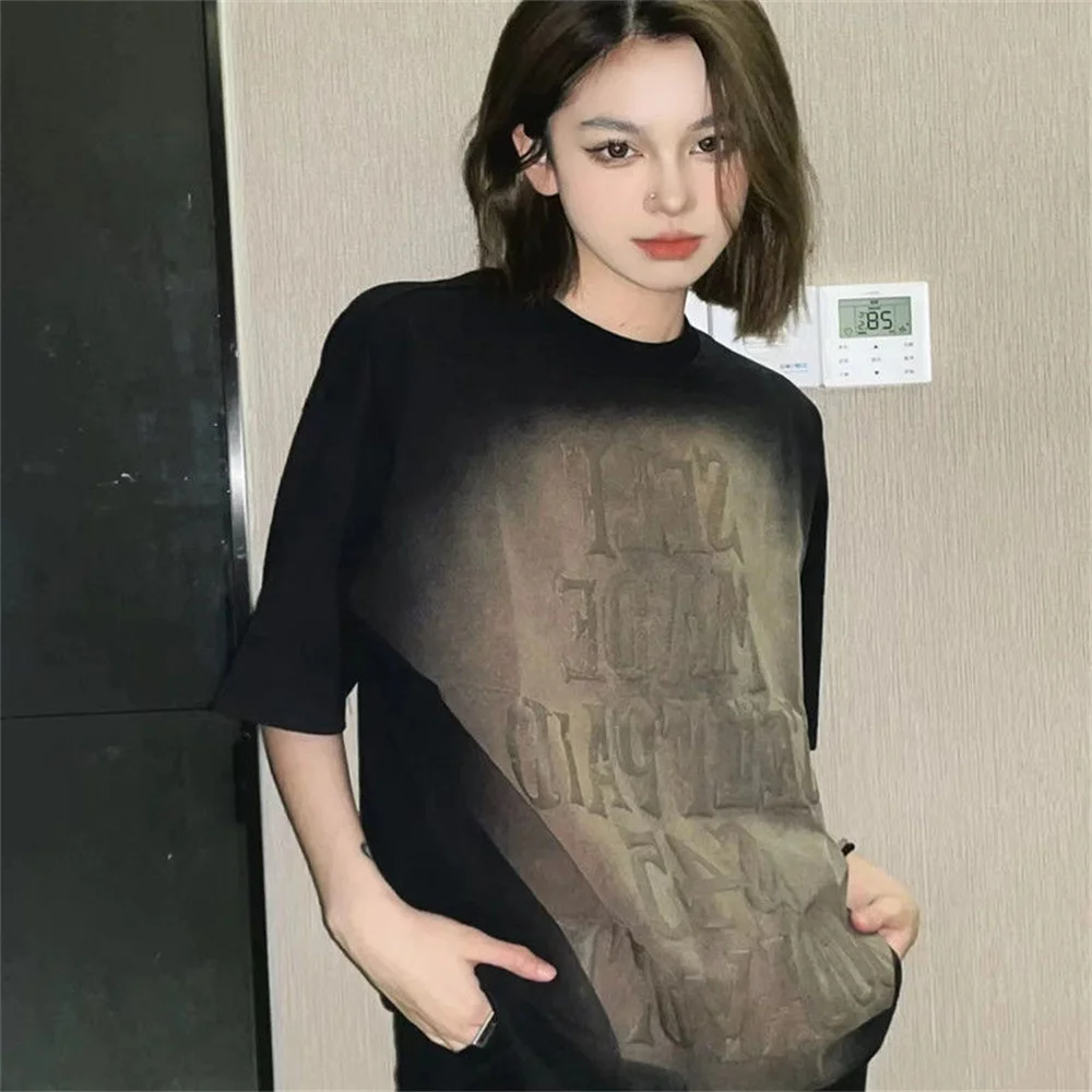 Футболка женская с круглым вырезом, свободная рубашка с принтом в стиле K-POP, топ с графическим принтом, уличная одежда в стиле Харадзюку, Чер...
Футболка женская с круглым вырезом, свободная рубашка с принтом в стиле K-POP, топ с графическим принтом, уличная одежда в стиле Харадзюку, Чер...