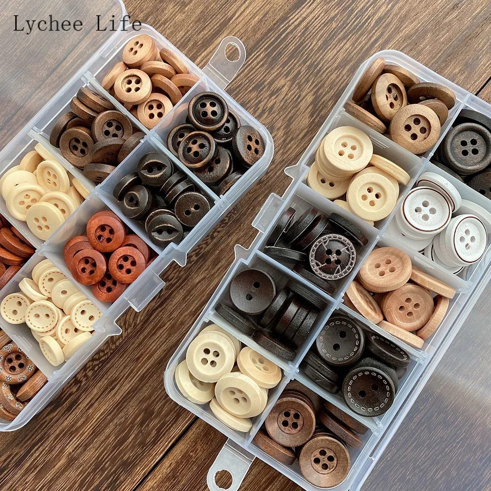 Lychee Life 100Pcs/box Natural Color Wooden Buttons Handmade 4 Holes Sewing Buttons Scrapbooking Diy Sewing Crafts Accessories
Lychee Life 100Pcs/box Natural Color Wooden Buttons Handmade 4 Holes Sewing Buttons Scrapbooking Diy Sewing Crafts Accessories