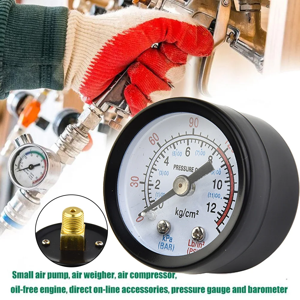 Metal Air Compressor Pneumatic Hydraulic Fluid Pressure Gauge 0-12 Bar/0-180 PSI Mini Air Pump Accessories Display Gauge
Metal Air Compressor Pneumatic Hydraulic Fluid Pressure Gauge 0-12 Bar/0-180 PSI Mini Air Pump Accessories Display Gauge