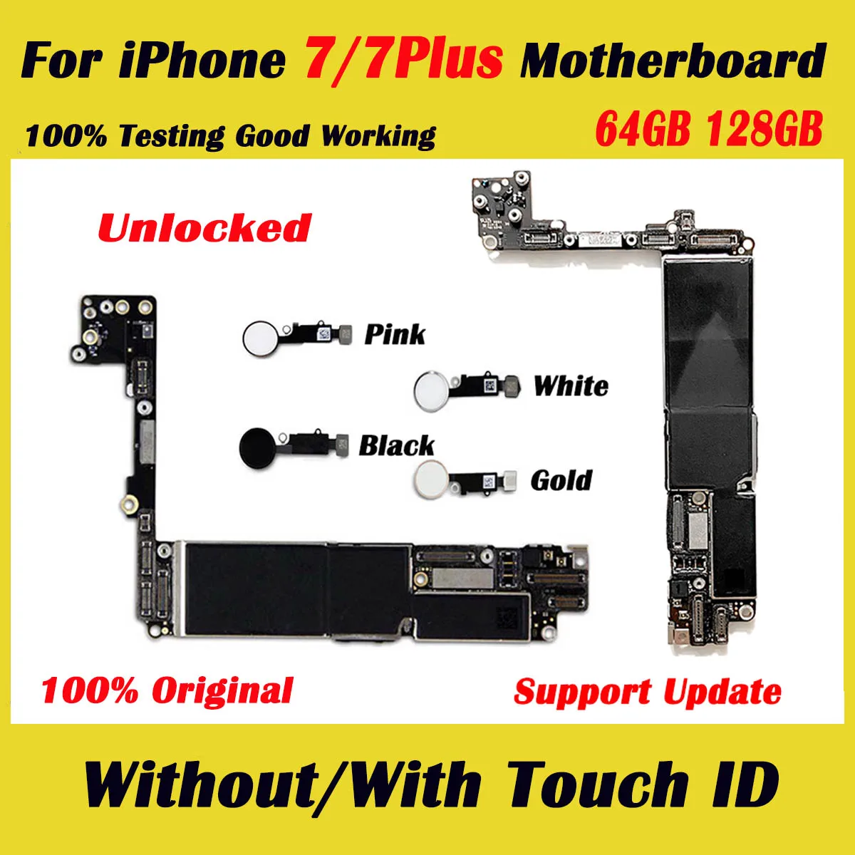 32GB 128GB for iphone 7 Motherboard With Touch ID/Without Touch ID,100% Original Free iCloud for iphone 7 Plus Logic Boards
32GB 128GB for iphone 7 Motherboard With Touch ID/Without Touch ID,100% Original Free iCloud for iphone 7 Plus Logic Boards