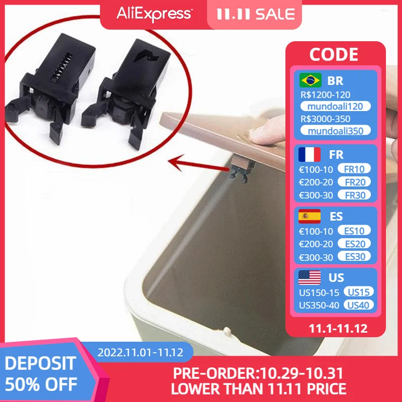 10pcs Door Lock Trash Can Bin Switch Push-type Switch Lock Car Buckle Household Toilet Door Sweeping Robot Snap Crochet Switch
10pcs Door Lock Trash Can Bin Switch Push-type Switch Lock Car Buckle Household Toilet Door Sweeping Robot Snap Crochet Switch