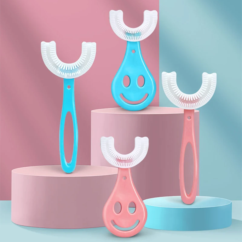 Baby Toothbrush Children 360 Degree U-shaped Children's Teeth Oral Care Cleaning Brush Soft Silicone Toothbrush Baby Items 2-12Y
Baby Toothbrush Children 360 Degree U-shaped Children's Teeth Oral Care Cleaning Brush Soft Silicone Toothbrush Baby Items 2-12Y