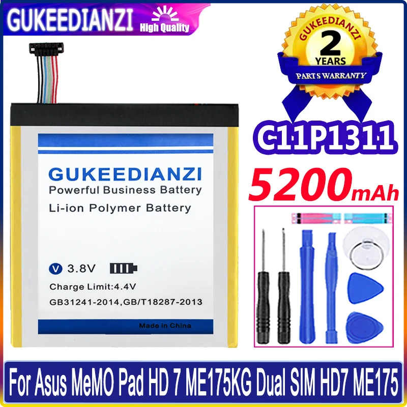 C11P1311 5200mAh Mobile Phone Replacement Battery For Asus MeMO Pad HD 7 ME175KG Dual SIM HD7 ME175 High Quality Battery Bateria
C11P1311 5200mAh Mobile Phone Replacement Battery For Asus MeMO Pad HD 7 ME175KG Dual SIM HD7 ME175 High Quality Battery Bateria