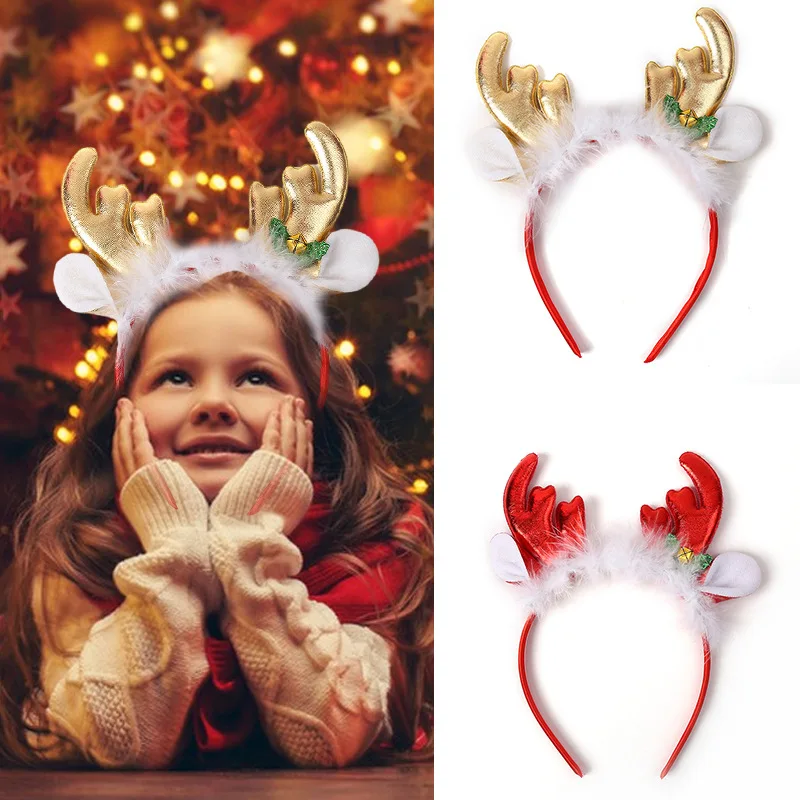 New Christmas Children's Headband Cute Antlers and Bells Headband Christmas Decoration Supplies Party Dress Hair Accessories
New Christmas Children's Headband Cute Antlers and Bells Headband Christmas Decoration Supplies Party Dress Hair Accessories