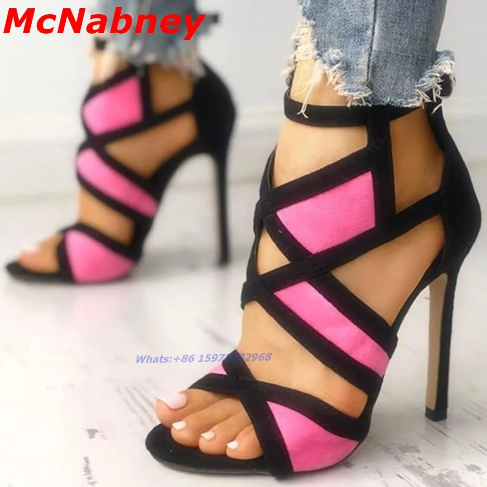 Caged Bandage Heeled Sandals Sexy New Style Summer Shoes Open Toe Ankle Buckles Strap Stiletto Heel Hollow Sandal Women Party
Caged Bandage Heeled Sandals Sexy New Style Summer Shoes Open Toe Ankle Buckles Strap Stiletto Heel Hollow Sandal Women Party