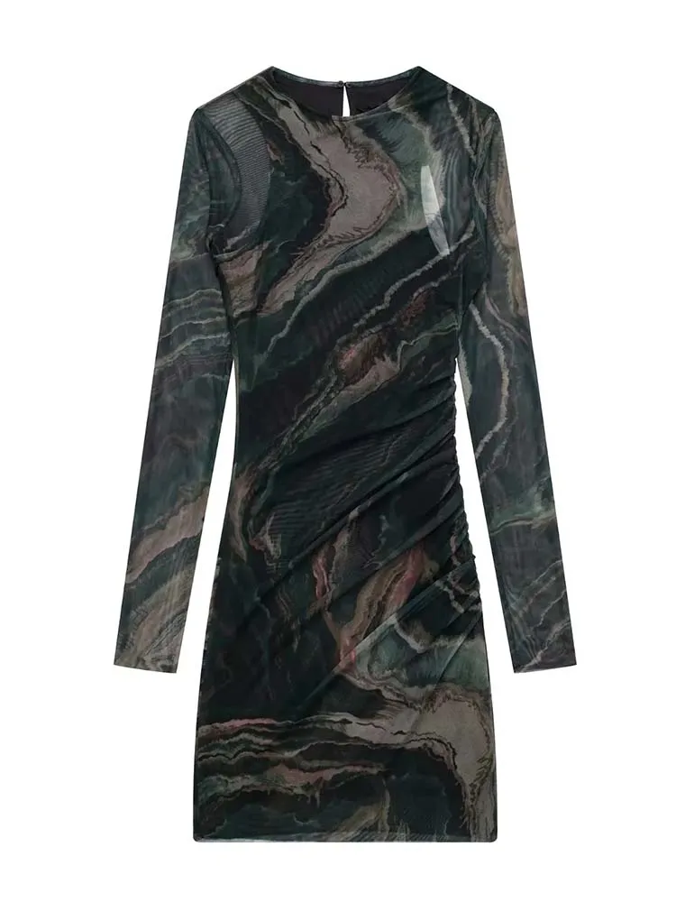 TRAF Printed Tulle Dress Woman Vintage Mini Mesh Dress Women Ruched Bodycon Dresses For Women 2022 Long Sleeve Party Dresses
TRAF Printed Tulle Dress Woman Vintage Mini Mesh Dress Women Ruched Bodycon Dresses For Women 2022 Long Sleeve Party Dresses