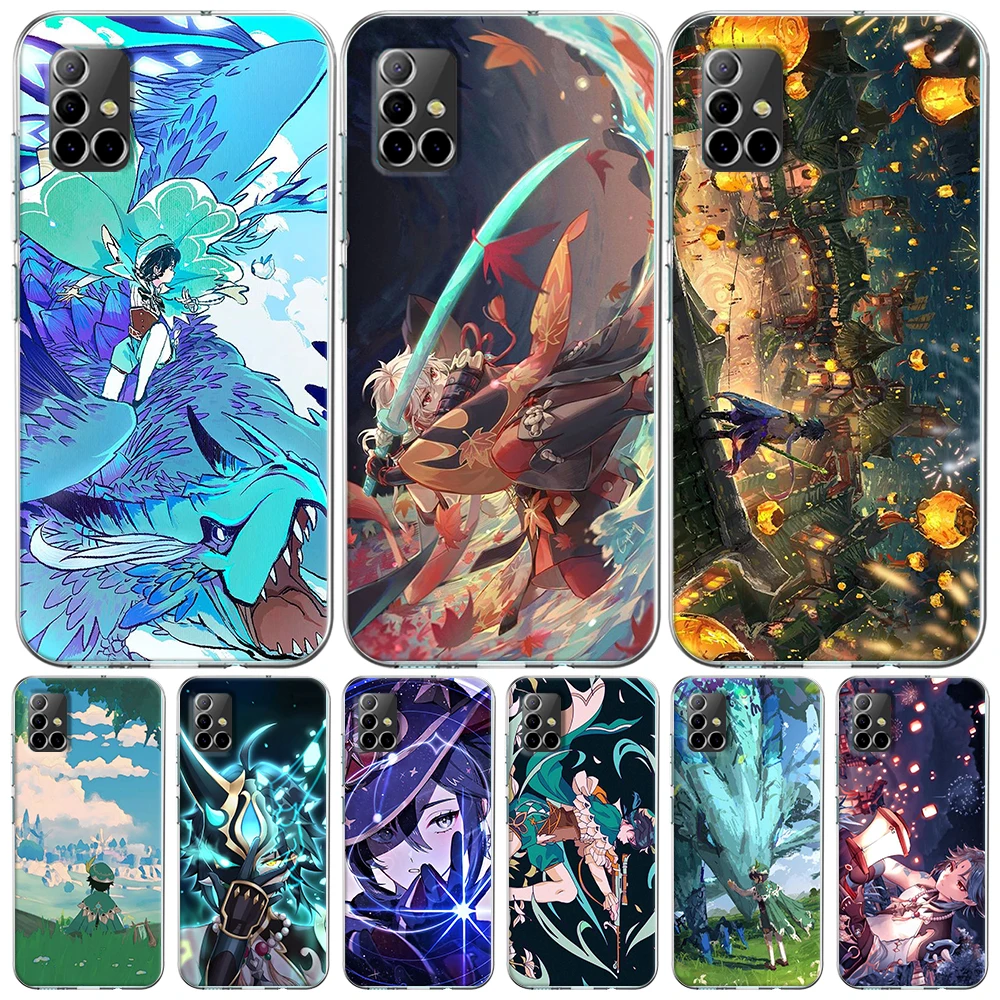 

Genshin Impact Game Case for Samsung Galaxy A53 A52 A12 A51 A32 A71 A21s A31 A72 A41 A11 A22 A42 A13 A03s TPU Clear Phone Cover