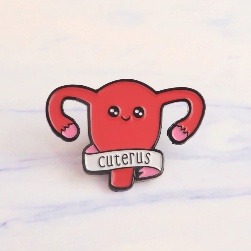 Эмалированная булавка Cuterus женская брошь в виде матки подарок значки феминизма