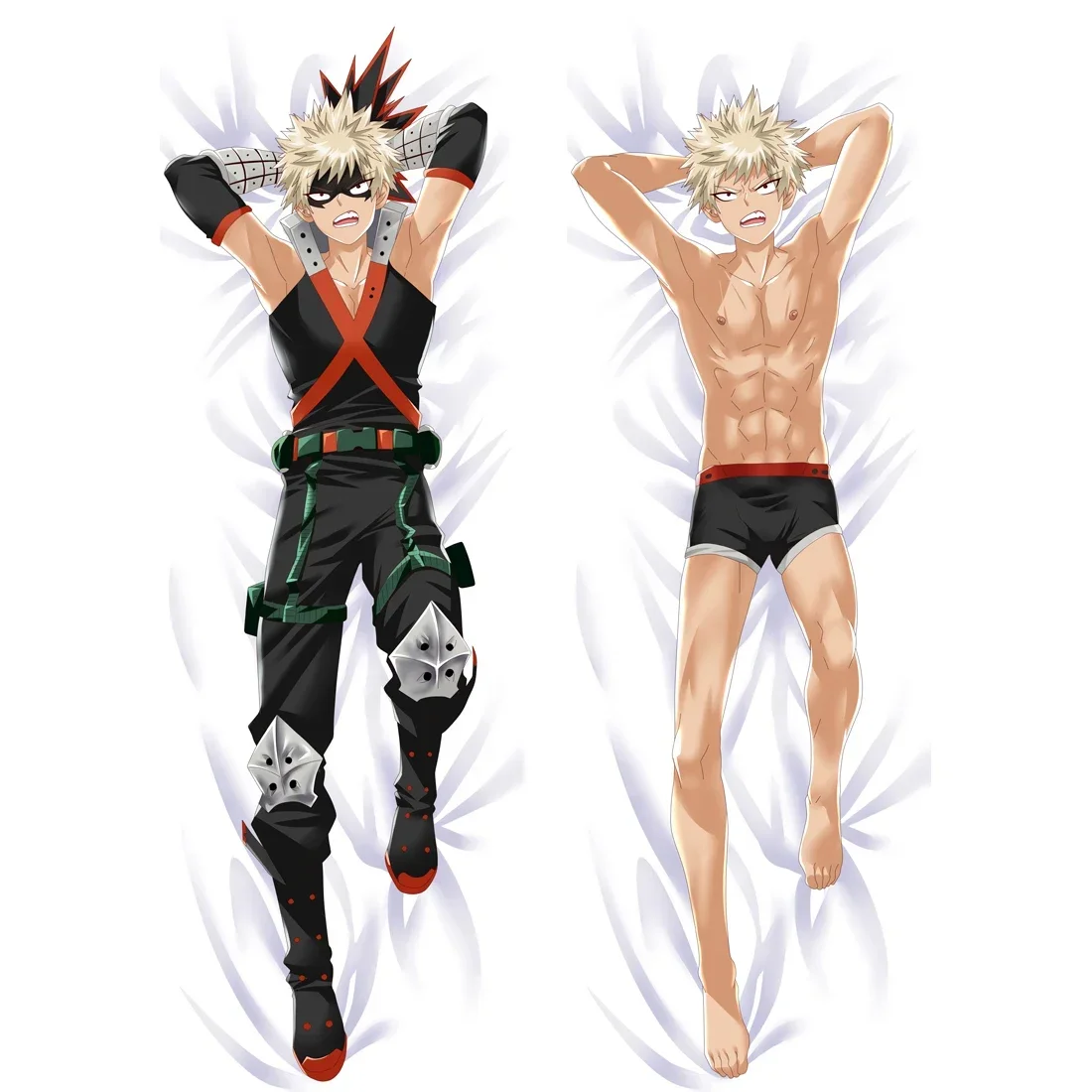 

Anime My Hero Academia Bakugo Katsuki Hugging Body Pillowcase Otaku Long Pillow Case Throw Pillow Cover Peach Skin Dakimakura