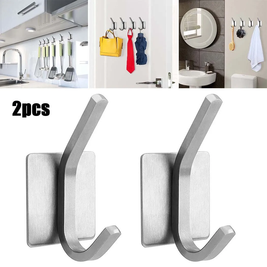 2pcs Adhesive Stainless Steel Towel Hooks Towel Racks Wall Hooks For Kitchen Bathroom Self-Adhesive Heavy Duty Hook Wall Hanger
2pcs Adhesive Stainless Steel Towel Hooks Towel Racks Wall Hooks For Kitchen Bathroom Self-Adhesive Heavy Duty Hook Wall Hanger