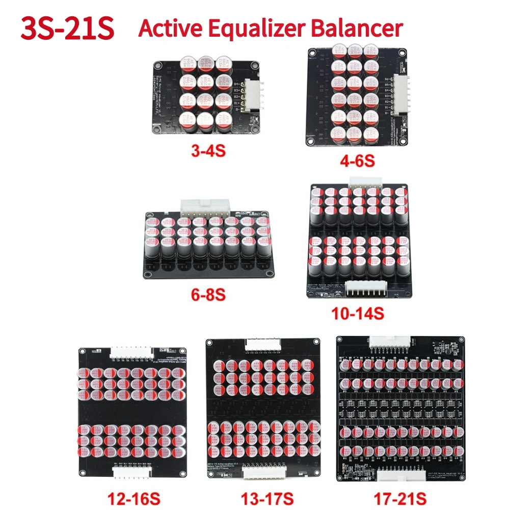 3-21S Battery Energy Capacitor Lithium Battery Active Equalizer Balancer Board for Lifepo4/LTO/Li-ion 1.8V-4.5V Group Balance
3-21S Battery Energy Capacitor Lithium Battery Active Equalizer Balancer Board for Lifepo4/LTO/Li-ion 1.8V-4.5V Group Balance