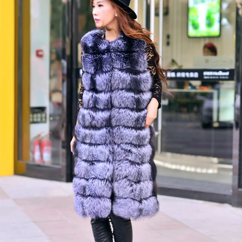 New women's fox fur vest long 110CM fox fur fur coat vest winter thickening fashion
New women's fox fur vest long 110CM fox fur fur coat vest winter thickening fashion